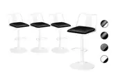 ALFORDSON 4x Bar Stools Gas Lift Leather Bar Chairs Kitchen Swivel Gloria