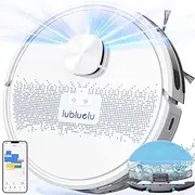 [Lubluelu] Robot Vacuum and Mop Combo 4000Pa, 2 in 1 Robotic Vacuum Cleaner, Lidar Navigation Laser, 5 Editable Map,10 No-go Zones, App/Alexa, Intelligent Vacuum Robot for Pet Hair, Carpet, Hard Floor