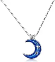[Generic] Jewelry/Necklaces Moon Necklace Female Clavicle Chain Star Pendant Light Luxury Couple Gift Souvenir Jewelry Women's Pendants