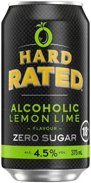 Hard Rated Lemon Lime Zero 4.5% 3x10 Pack Cans 375ml