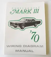 New 1970 Lincoln Continental Mark III Wiring Diagram Manual