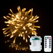 200 LED Battery Operated Remote Control Rainproof String Fairy Lights Indoor/Out