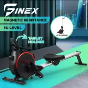 Finex Rowing Machine Rower Magnetic Resistance Fitness Home Gym Cardio 16-Level
