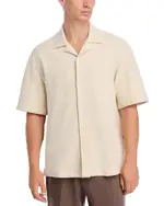 Boss Lars Terry Cloth Camp Relaxed Fit Button Down Shirt