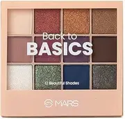 New Back to Basics 12 Shades Eyeshadow Palette, Matte and Shimmer, 14.4g