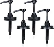 4Pcs 2.76" Syrup Bottle Pump, Stainless Steel & Plastic for Regular Mouth Mason Canning Jars