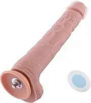 Hismith 11.8”Vibrating Dildo with 3 Speeds + 4 Modes with KlicLok System - Extra-Length Silicone Dildo for Advanced Users - 9.8" Insert-able Length, Max Girth 6.7",Max Diameter 2.1" - Amazing Series