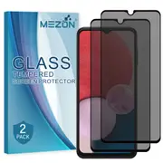 [2 Pack] Privacy Anti-Spy Full Coverage Samsung Galaxy A13 Tempered Glass Premium 9H HD Screen Protectors by MEZON (Galaxy A13, Privacy)