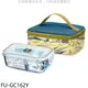 《滿萬折1000》FU eco【FU-GC162Y】耐熱玻璃分隔保鮮盒提袋組黃色保鮮盒
