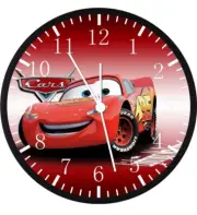 Disney Cars Mcqueen Frameless Borderless Wall Clock Nice For Gifts or Decor F59