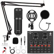 Condenser Microphone Bundle BM-800 Mic Kit with Live Sound Card, Filter Studio