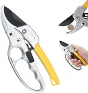 Pruning Shears, SK5 Steel Garden clippers, Gardening scissors, ratchet pruners s