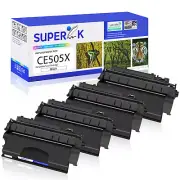 4PK Black CE505X 05X Toner Cartridge For HP LaserJet P2055 P2055d Printer