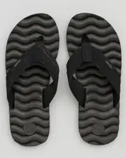 [Kustom] Kustom Mens' Hummer Iii Flip Flops Slippers in Black Size 6 6 Black