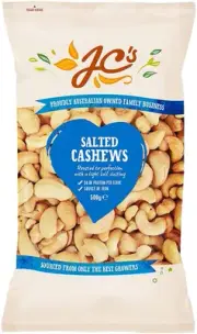 J.C.'S QUALITY FOODS Salted Cashews, 500 g
