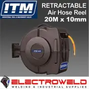 ITM Anti-Kink 20M Retractable Air Hose, Reel Wall Mounted Compressor Polymer BSP