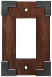 (5 Pack) Brained - Rowland - Decorator / Rocker Switch Plate - Charcoal Ebony an