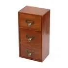 Mini Desktop Drawer Vintage Design Rustic Cabinet for Jewelry Dresser Craft