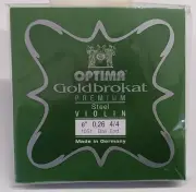 Optima Goldbrokat Premium Steel Violin E String 4/4 Size 26 guage ball end