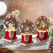 Christmas Musical Snow Globe Ornament Night Light for Bedroom Indoor Office