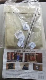 CHILD-PET-DOG-CAT-SAFETY BARRIER-BONE MESH MAGIC GATE-BARRIER-28" TALLx71"WIDE++