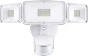 3 Head LED Security Lights w/ Motion Sensor Adjustable 40W 4000LM 5000K IP65 Whi