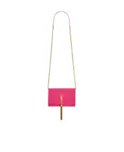 kate chain wallet with tassel in satin One size Pink