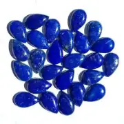 [WHOLESALE] NATURAL LAPIS LAZULI CABOCHON PEAR SHAPE LOOSE GEMSTONE