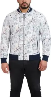Nautica Men's Water Resistant Knit Mesh Collar Mechanical Stretch Jacket, L
