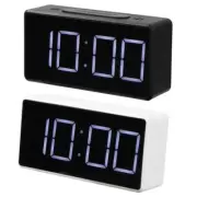 LED Mirror Alarm Clock Digital Snooze Table Clock Wake Up Light Electronic Clock