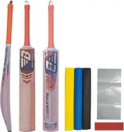 BHAJJI KASHMIRI WILLOW CRICKET BAT ELITE SIZE-5 , BHAJJI BAT GRIP OCTOPUS SET OF 3 AND BAT CARE KIT INCLUDING FIBRE TAPE ALONG WITH TOE GUARD