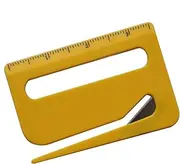 Mail Cutter for Envelopes, Wrapping Paper Cutting Tool, Mail Box Wrapping Paper Letter Opener with Pointed End, Magnifying Glass, Ruler