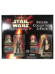 STAR WARS Episode 1 Jar Jar Binks & Qui-Gon Commtech Talking Action Figures 1998