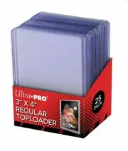 (25) Ultra-Pro 3x4 Regular 35pt Trading Card Toploaders Rigid Cases Top Loaders