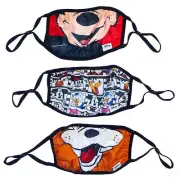 Mickey Mouse & Friends 3 Pack Adjustable Face Cover Multi-Color