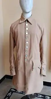 Revolutionary civilian buff wool coat, 18th century coat
