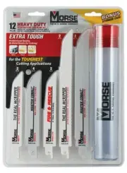 MK Morse® Heavy-Duty Reciprocating Saw Blade Set - 12 Piece