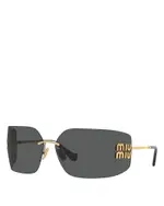 Miu Miu Rectangle Sunglasses, 80mm