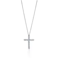 在飛比找蝦皮購物優惠-100%真品 Tiffany&Co. 大十字架鉑金鑽石項鍊
