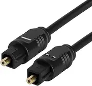 (1.5M) Premium Toslink Optical Audio Cable - Fiber Optic Digital Cord for Home Theater, Sound Bar, TV, PS4, Xbox, Blu-Ray Players - Black S/PDIF Lead Cord - Ideal for Playstation