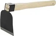 HIKOAN Hoe with Short Wooden Handle, Handheld Garden Dig Soil Tool, Great for Loosening or Weeding Soil