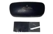 NEW Brooks Brothers Blue Hard Clamshell Sunglasses Case & Cloth