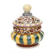 Brand New Mackenzie Childs Leopard Groovy Canister