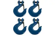 4x 3/8" Chain Slip Safety Latch Hook Clevis Rigging Tow Winch Trailer Grade 70