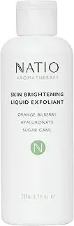 Natio Australia Skin Brightening Liquid Exfoliant 200ml - Gentle Daily AHA & BHA Liquid Exfoliant - Salicylic Acid Glycolic Acid & Hyaluronate - For Blackheads, Pores and Fine Lines - Made in Australia