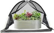 Doublehorse Pond Dome Net, 12 x 9 FT Pond Netting Cover Dome, Mesh Plant Cover for Vegetables Fruits, Heavy Duty Black Koi Pond Dome Netting Cover, Pool Protective Cover Dome