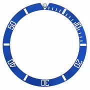 BEZEL INSERT FOR TAG HEUER OR OMEGA SEAMASTER WATCH AUTO BLUE 37.45 X 31