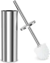 Stainless Steel Toilet Bowl Brush Holder Detachable Liner Waterproof Toilet Scrubber Covered Holder with Lengthened Handle