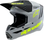Alpinestars Supertech S-M3 Radium, motocross helmet youth , color: Matt Grey/Black/Neon-Yellow , size: S