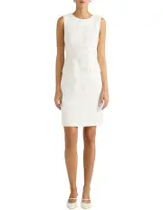 [David Lawrence] Alora Textured Dress in Ivory
